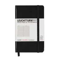 Notesy i bloczki - Leuchtturm, Notes Pocket, 185 stron, kratka, czarny - miniaturka - grafika 1