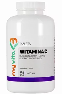 MYVITA Witamina C z ekstraktem dzikiej róży i bioflawonoidami cytrusowymi 250tab - Witaminy i minerały - miniaturka - grafika 1