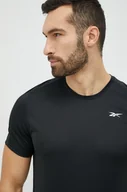 Koszulki męskie - Reebok t-shirt treningowy Tech kolor czarny gładki - miniaturka - grafika 1