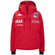 Kurtki damskie - Kappa 331N2TW-250 6CENT 604F US Kurtka Damska Czerwony Rozmiar L - miniaturka - grafika 1
