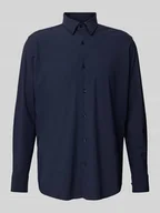 Koszule męskie - Koszula biznesowa o kroju regular fit z kołnierzykiem typu kent - miniaturka - grafika 1