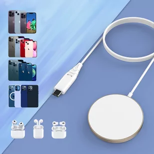 Choetech bezprzewodowa ładowarka magnetyczna 15W MagSafe do iPhone 12/13/14 złota (T518-F-GO) - Ładowarki do telefonów - miniaturka - grafika 4