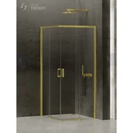 Kabiny prysznicowe - New Trendy D-0416A/D-0423A KABINA PRIME LIGHT GOLD PROSTOKĄTNA U 80x110x200 CZYSTE 6mm ACTIVE SHIELD - miniaturka - grafika 1
