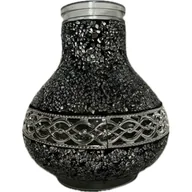 Lampiony i znicze - Znicz witraż mini Karafa SWMINI24 17 x 33 cm 50 h 170 g srebrny - miniaturka - grafika 1