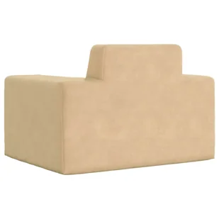 Lumarko Sofa dziecięca, kremowa, miękki plusz - Sofy i kanapy - miniaturka - grafika 6