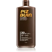 Balsamy i kremy do opalania - Krem przeciwsłoneczny Piz Buin Allergy Lotion SPF30 High 400 ml (3574661467481) - miniaturka - grafika 1