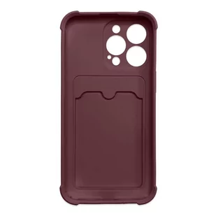 Card Armor Case etui pokrowiec do Xiaomi Redmi Note 10 / Redmi Note 10S portfel na kartę silikonowe pancerne etui Air Bag malinowy - Etui i futerały do telefonów - miniaturka - grafika 2