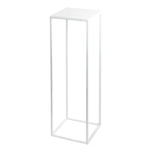 Kwietnik osłonka stojak Evron 19x19x62 cm biały metalowy loft - Kwietniki - miniaturka - grafika 1