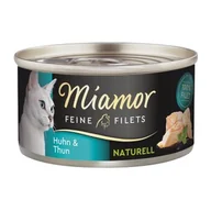 Mokra karma dla kotów - Miamor Feine Filets Naturelle w sosie własnym Kurczak i tuńczyk 48x80 g - miniaturka - grafika 1