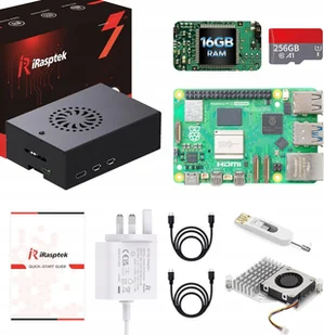 Zestaw startowy iRasptek Raspberry Pi 5 Mikrokomputer 256GB OS-Bookworm - Komputery jednopłytkowe - miniaturka - grafika 1