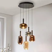 Lampy sufitowe - Paul Neuhaus żyrandol LED Irides, Ø 55 cm, kolorowy, szkło - miniaturka - grafika 1