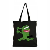 Torby i wózki na zakupy - Eko Torba na ramię Zakupy Shopper Torebka Bawełniana Żaba Pepe The Frog #2 - miniaturka - grafika 1