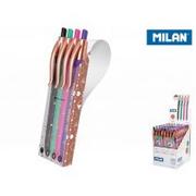 Długopisy - Milan Długopis P1 Copper 4 kolory 14 szt. - miniaturka - grafika 1