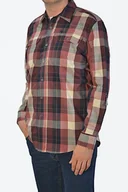 Koszule męskie - WRANGLER MIXED MATERIAL SHIRT APPLE BUTTER - miniaturka - grafika 1