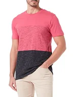 Koszulki męskie - edc by Esprit T-shirt męski, 652/ciemnoróżowy 3, M - miniaturka - grafika 1