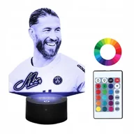 Lampy stojące - Lampka Nocna 3D LED PSG SERGIO RAMOS Prezent - miniaturka - grafika 1