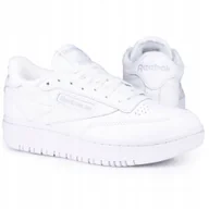 Sneakersy damskie - Buty sneakersy damskie Reebok Club C Double White GW0854 - miniaturka - grafika 1