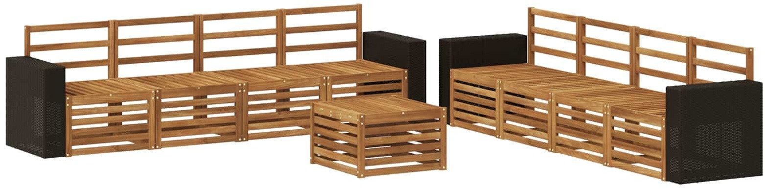 vidaXL Zestawy sof 9 pcs Lite Drewno Akacji
