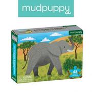Puzzle - Mudpuppy Puzzle mini Słoń afrykański 48 elementów 4+ solution-bc_9780735357136 - miniaturka - grafika 1