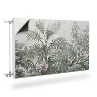 Dekoracje domu - Osłona MAGNETYCZNA Na Kaloryfer Tropikalne LIŚCIE Beton 80cm x 60cm - miniaturka - grafika 1