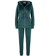 Spodnie sportowe damskie - Dres spodnie bluza komplet welurowy MARTA-L - miniaturka - grafika 1
