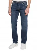 Spodnie męskie - PEPE JEANS NIEBIESKIE PROSTE JEANSY MĘSKIE Z PRZETARCIAMI 28x30 JPA - miniaturka - grafika 1