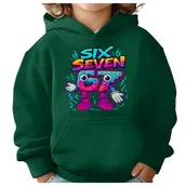 Bluzy dla dziewczynek - BLUZA DZIECIĘCA Z KAPTUREM 67 SIX SEVEN VIRAL 122-128 DLA DZIECKA PREZENT - miniaturka - grafika 1