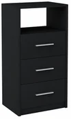 Komody - Komoda Szafka 3So Czarna 40Cm Szuflady Regał - miniaturka - grafika 1