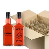 Domowy wyrób alkoholu - Butelka Daniels ze świątecznym nadrukiem w kratownicy 20szt. 500ml/ 0,5l - miniaturka - grafika 1