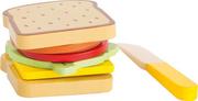 Zabawki AGD - Legler Drewniana kanapka - jedzenie na rzepy - miniaturka - grafika 1