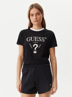 Guess T-Shirt V5GI18 I3Z14 Czarny Regular Fit - Koszulki i topy damskie - miniaturka - grafika 1