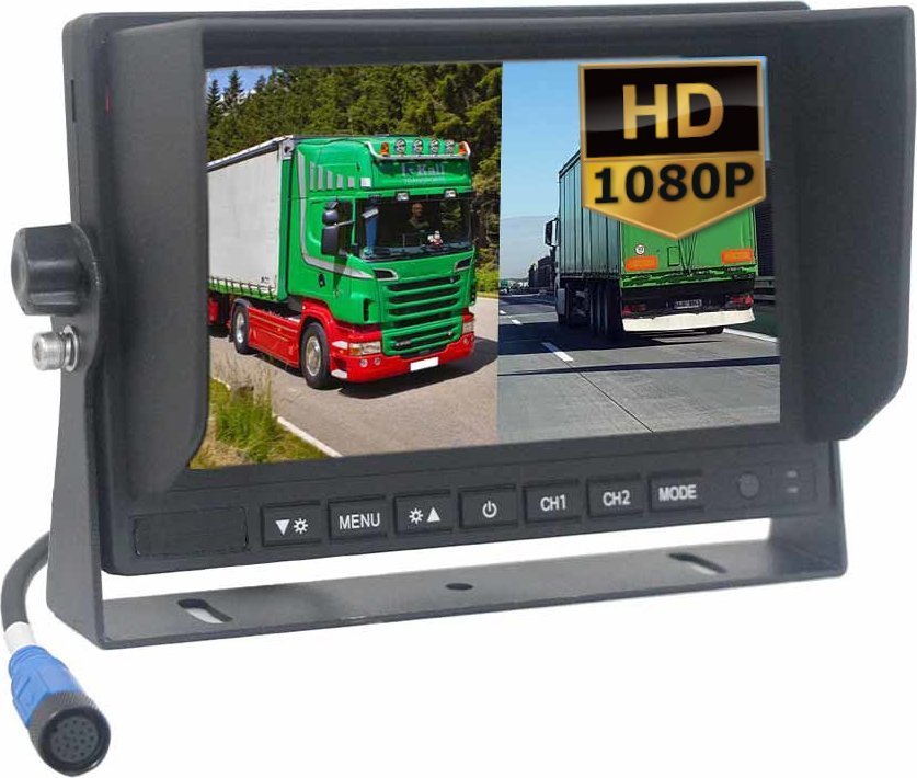 Expert PRO Monitor Heavy Duty 7 cali 4-PIN SPLIT 2 kanałowy z DVR
