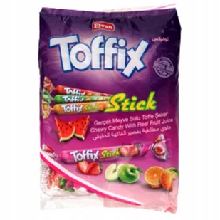 ELVAN Cukierki Toffix Stick Pyszne Cukierki Wysoka Jakość 800g - Cukierki - miniaturka - grafika 1