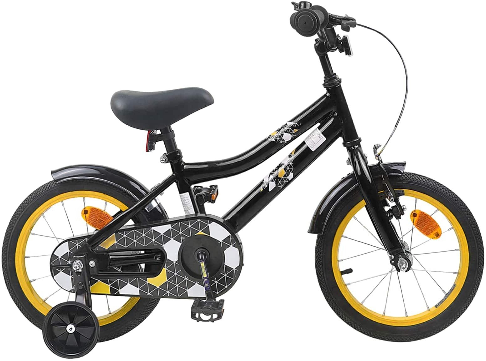 vidaXL vidaXL Rower Dziecięcy 14 Cali dla dzieci w wieku 3-5 lat Czarny