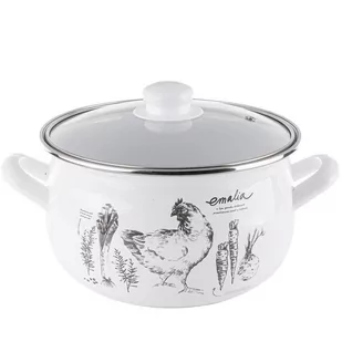 Fl1 GARNEK EMALIOWANY PYZA Z/P GALLINA 16CM 1,9L 001-GAR-16BDC/GALLINA - Garnki - miniaturka - grafika 1