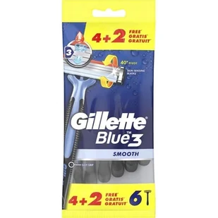 Gillette Blue3 Smooth maszynka do golenia 6 szt dla mężczyzn - Maszynki do golenia i wkłady - miniaturka - grafika 3