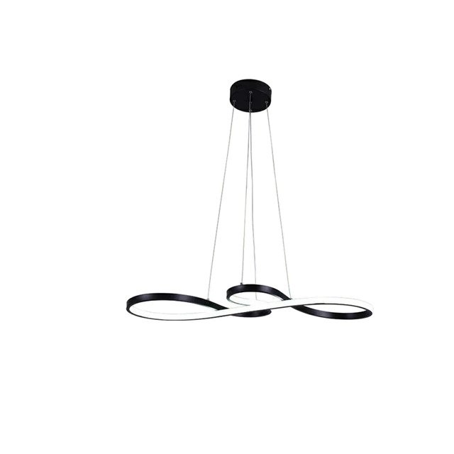 Lampa wisząca, skandynawski design, oświetlenie wewnętrzne LED, czarna L75cm 50W, chłodna biel