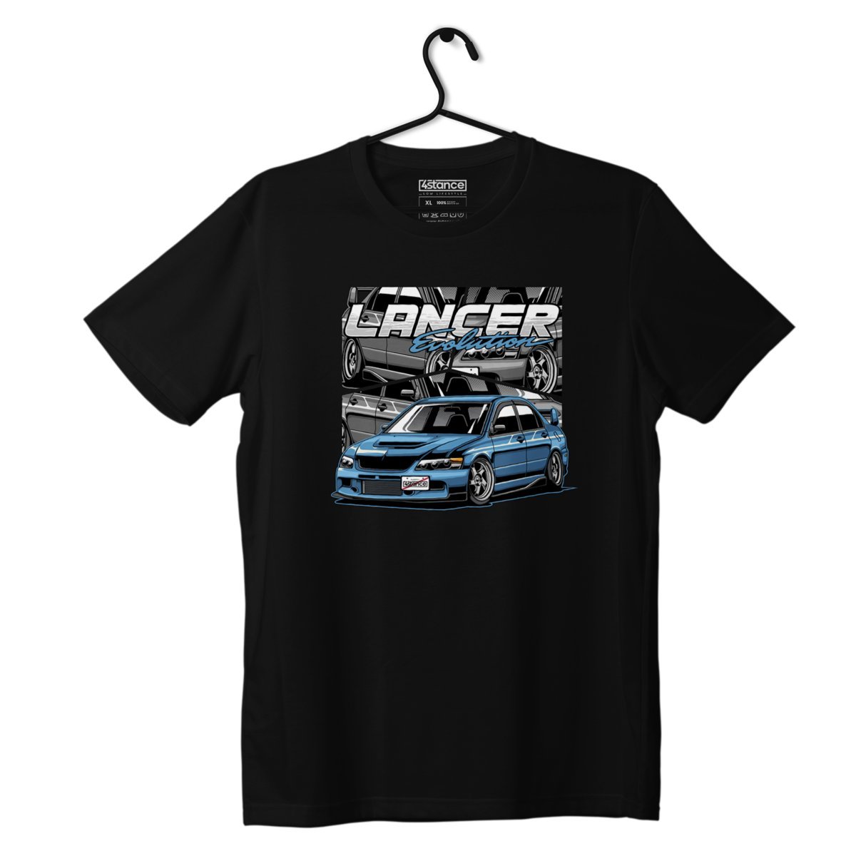 Czarny T-shirt koszulka MITSUBISHI LANCER EVO VI-L