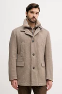 Płaszcze męskie - Joop! płaszcz z dodatkiem wełny kolor beżowy 30048637 - miniaturka - grafika 1