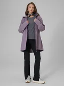 Płaszcze damskie - 4F Parka przejściowa membrana 5000 damska - fioletowa XXL - miniaturka - grafika 1