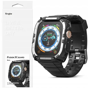 Ringke Etui z paskiem Fusion X Guard do Apple Watch Ultra - 49mm, czarne z białą ramką - Akcesoria do smartwatchy - miniaturka - grafika 1
