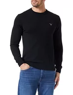 Swetry męskie - GANT sweter męski, czarny, XXL - miniaturka - grafika 1