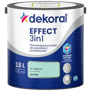Farba plamoodporna do wszystkich pomieszczeń EFFECT 3in1 Miętowy 2,5 l Dekoral - Farby wewnętrzne - miniaturka - grafika 1