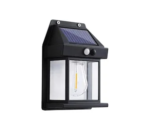 LED Kinkiet solarny z czujnikiem LANTER LED/1W/3,7V IP44 czarne - Lampy ogrodowe - miniaturka - grafika 1