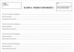 Karta nieruchomości [Pu/K-120] - Druki akcydensowe - miniaturka - grafika 1