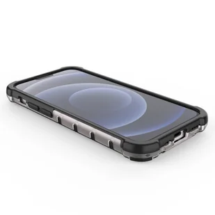 Honeycomb etui pancerny pokrowiec z żelową ramką iPhone 13 mini czarny - Etui i futerały do telefonów - miniaturka - grafika 12