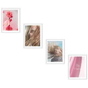 Ramki na zdjęcia - Zestaw Białych Ramek Na Klatkę Schodową - Galeria Ramek Na 4 Zdjęcia - Lewa Ściana - miniaturka - grafika 1