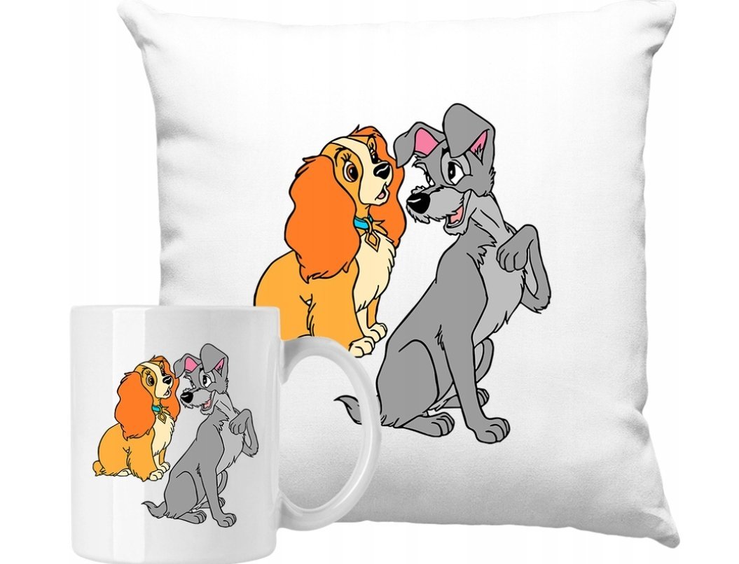 ZESTAW PODUSZKA + KUBEK Zakochany Kundel Pomysł na Prezent +IMIĘ #3