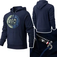 Bluzy męskie - Bluza Męska Bawełna Z Kapturem Extreme Hobby Slant Granatowa R. L - miniaturka - grafika 1
