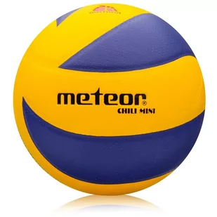 MarkArtur Meteor Chili piłka siatkowa mini żółto-niebieska rozmiar 4 - Siatkówka - miniaturka - grafika 1